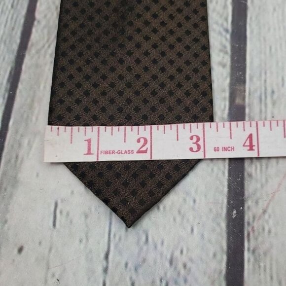Michael Kors Brown Silk Geometric Silk Tie - Picture 6 of 7